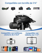 JOILCAN - Trípode para teléfono y iPad de 67 pulgadas, trípode profesional para cámara