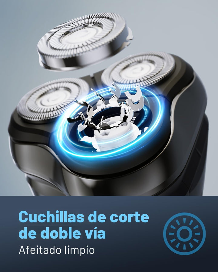 Maquinilla de afeitar eléctrica para hombres inalámbrica: afeitador...