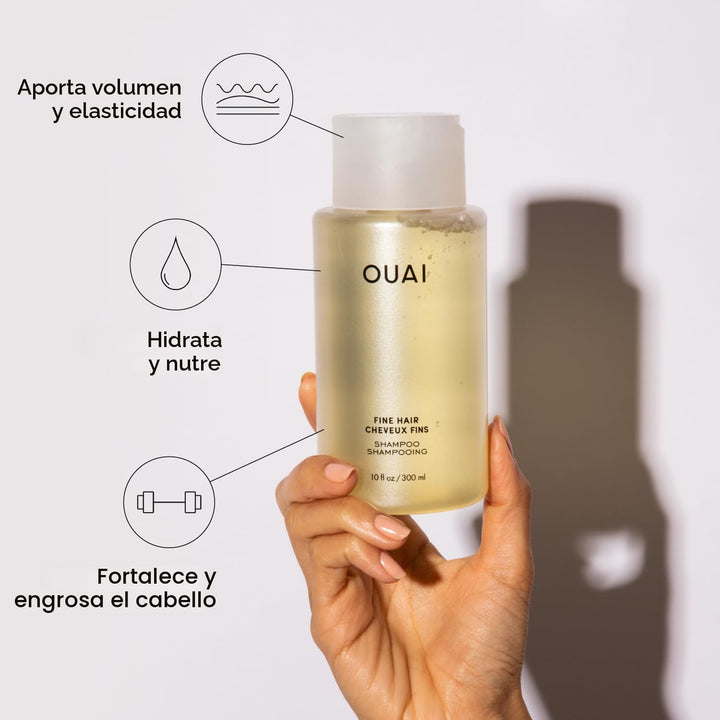 OUAI Set de Champú y Acondicionador para Cabello Fino - Champú y Ac...