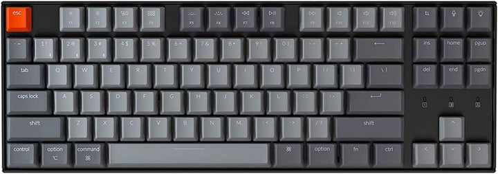 Keychron Teclado mecánico inalámbrico K8 Tenkeyless para Mac, retro...