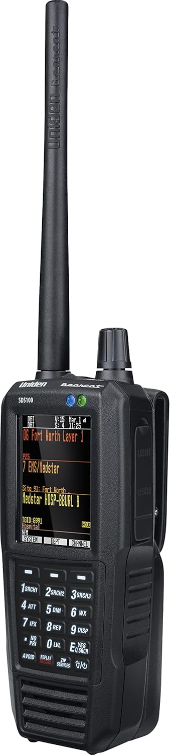 Uniden Escáner digital portátil SDS100 True I/Q diseñado