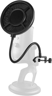 NEEWER Filtro de metal pop para micrófono, seis capas de espuma pro...