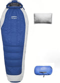 Saco de dormir de plumón con almohada para adultos y adolescentes
