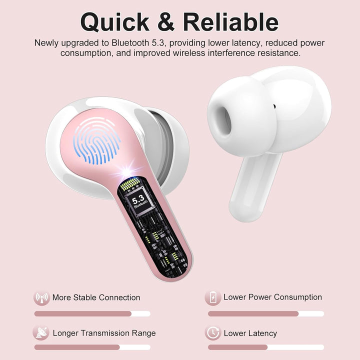 Auriculares inalámbricos, auriculares Bluetooth 5.4 HiFi estéreo, a...