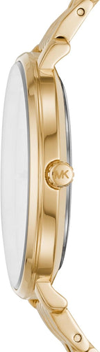 Michael Kors Pyper - Reloj de acero inoxidable para mujer, con correa de acero, cuero o silicona
