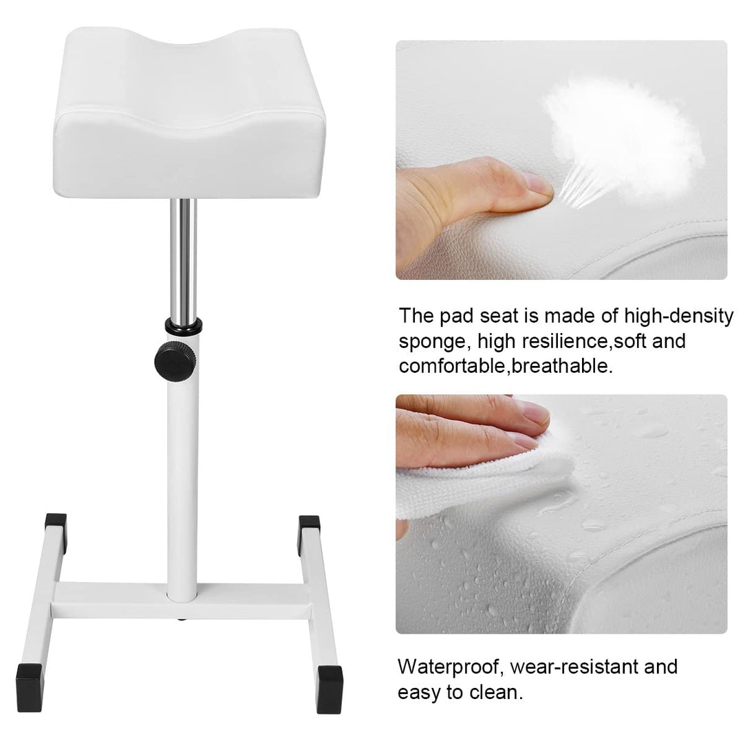 FLOLXNB Reposapiés de pedicura, taburete de pedicura para masaje de...