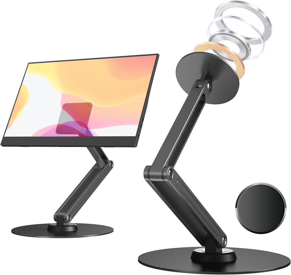 UPERFECT Soporte magnético VESA, brazo de aluminio ajustable para monitor