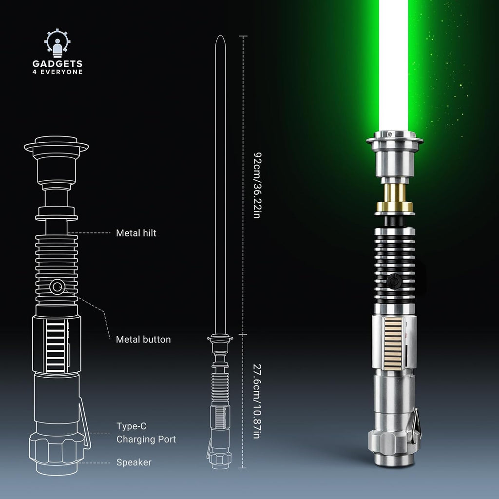 SaberLabs Lightsaber con Bluetooth App, Smooth Swing, Sound Fonts, Motion Control Light Saber para Adults, Cosplay