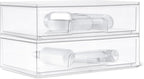 Amazon Basics Cajones organizadores de maquillaje apilables de plás...