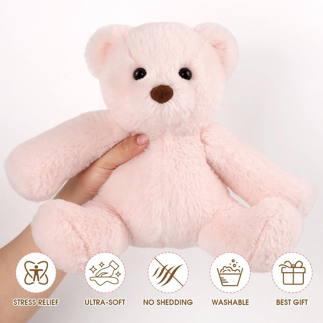 Mikee Fluffie Oso de peluche, juguete de peluche pequeño de 9 pulga...