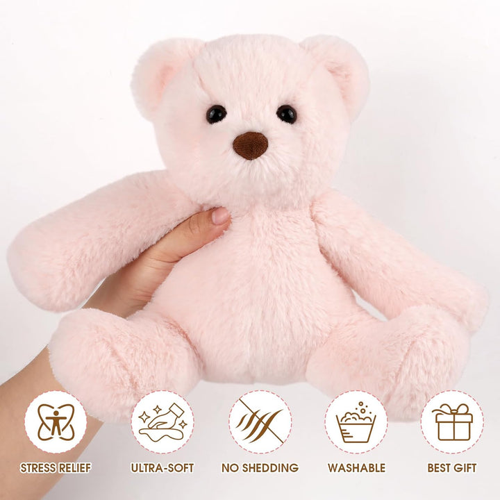 Mikee Fluffie Oso de peluche, juguete de peluche pequeño de 9 pulga...