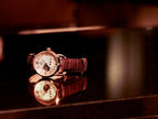 ORIENT Reloj mecánico clásico semi esqueleto Sun & Moon RN-AS0002S para hombre