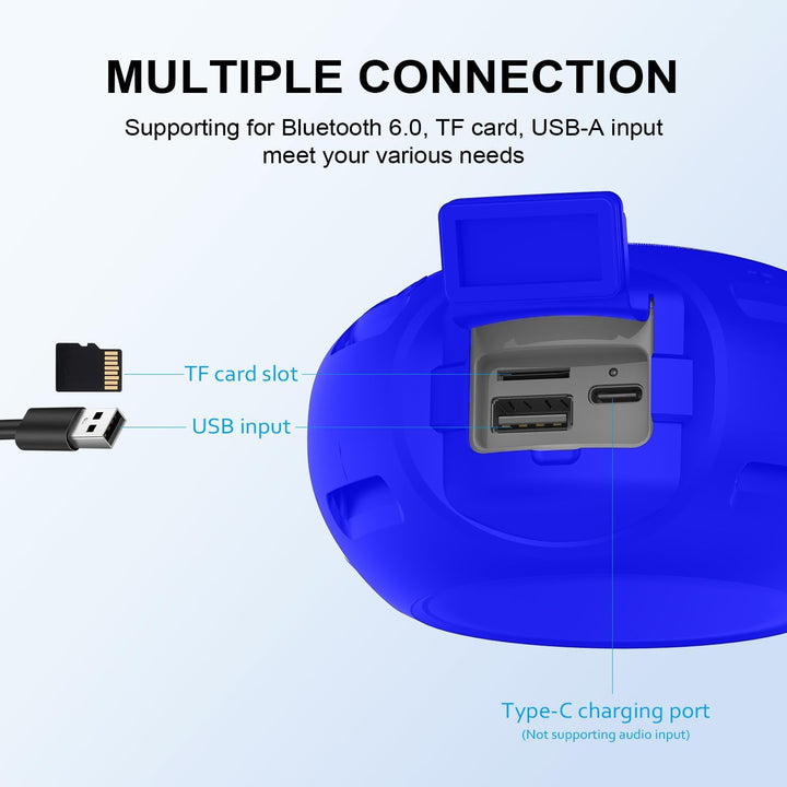 Altavoz Bluetooth inalámbrico, altavoz portátil de dientes azules c...