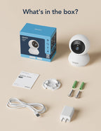 GNCC Cámaras para seguridad en el hogar 5Ghz WiFi Cámara interior con 360 °