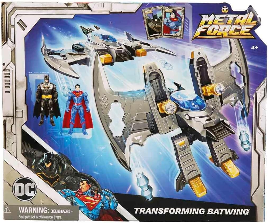 DC Comics metal Force Transforming Batwing, 2-en-1 Playset