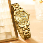 OPK Relojes para Mujer Estilo Business, Reloj Femenino con Correa de Acero Inoxidable, Reloj de Muñeca para Damas