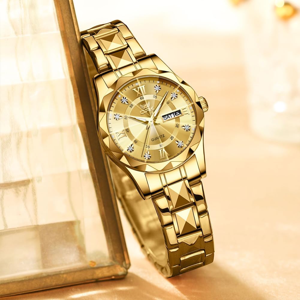 OPK Relojes para Mujer Estilo Business, Reloj Femenino con Correa de Acero Inoxidable, Reloj de Muñeca para Damas