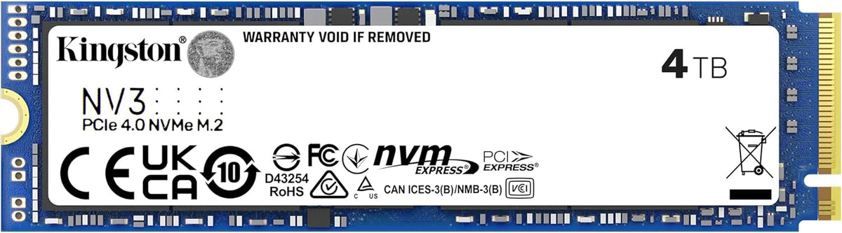 SSD Kingston NV3 4TB M.2 2280 NVMe | PCIe 4.0 generación 4x4 | Hast...