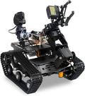 Kit de robot inteligente WiFi para Raspberry Pi 5 4B 3B, 4DOF robótico brazo pista tanque chasis robot coche con cámara HD Proyecto de programación de sensor infrarrojo ultrasónico para mayores de 14 años (sin Raspberry Pi)
