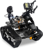 Kit de robot inteligente WiFi para Raspberry Pi 5 4B 3B, 4DOF robótico brazo pista tanque chasis robot coche con cámara HD Proyecto de programación de sensor infrarrojo ultrasónico para mayores de 14 años (sin Raspberry Pi)