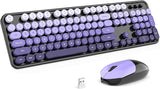 MOFII Combo de teclado y mouse inalámbricos 2.4 Ghz, tamaño complet...