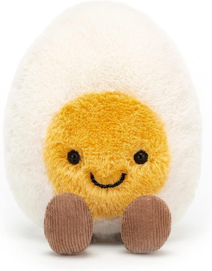 Jellycat Amuseables Huevo Hervido Feliz Juguete de Peluche, Pequeño...