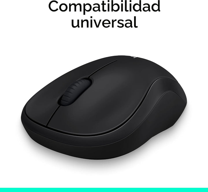 Logitech Ratón inalámbrico M185, 2.4 GHz con mini receptor USB, dur...