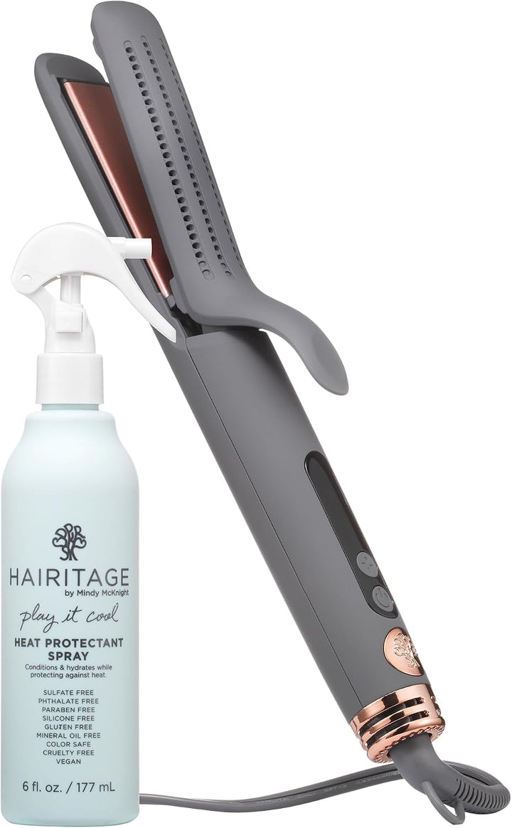 Hairitage Plancha Alisadora y Rizadora de Cabello de Cerámica y Tur...
