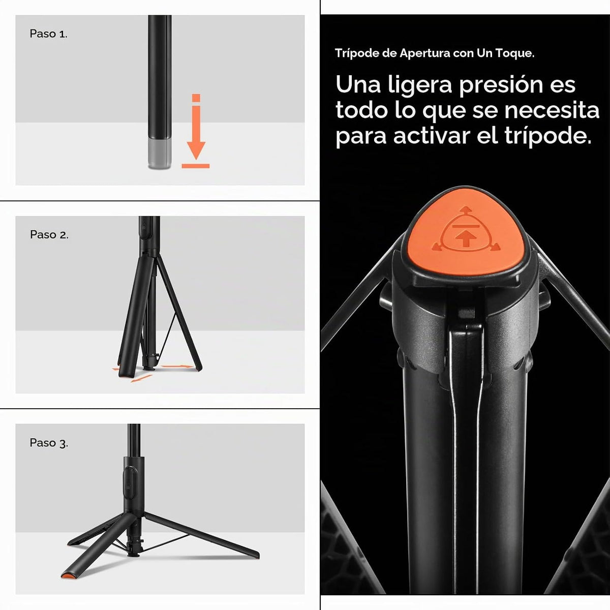 Spigen Soporte de trípode para selfie stick con control remoto