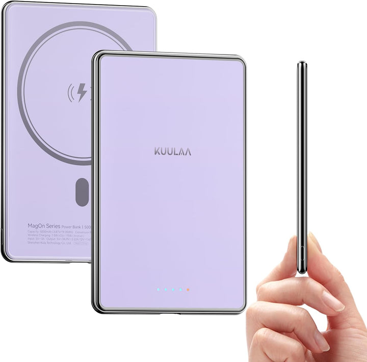 Kuulaa para MagSafe Batería Portátil 5000mAh Cargador Magnético Sli...