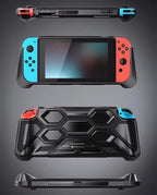 Mumba Funda protectora para Nintendo Switch 1 (versión 2017), [Battle Series] [Soporte integrado] Funda de agarre resistente para consola Nintendo Switch con cómodos agarres acolchados (negro)