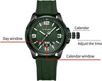 NAVIFORCE Reloj impermeable para hombres y mujeres, reloj de pulsera analógico con fecha automática, militar, deportivo, unisex, correa de silicona