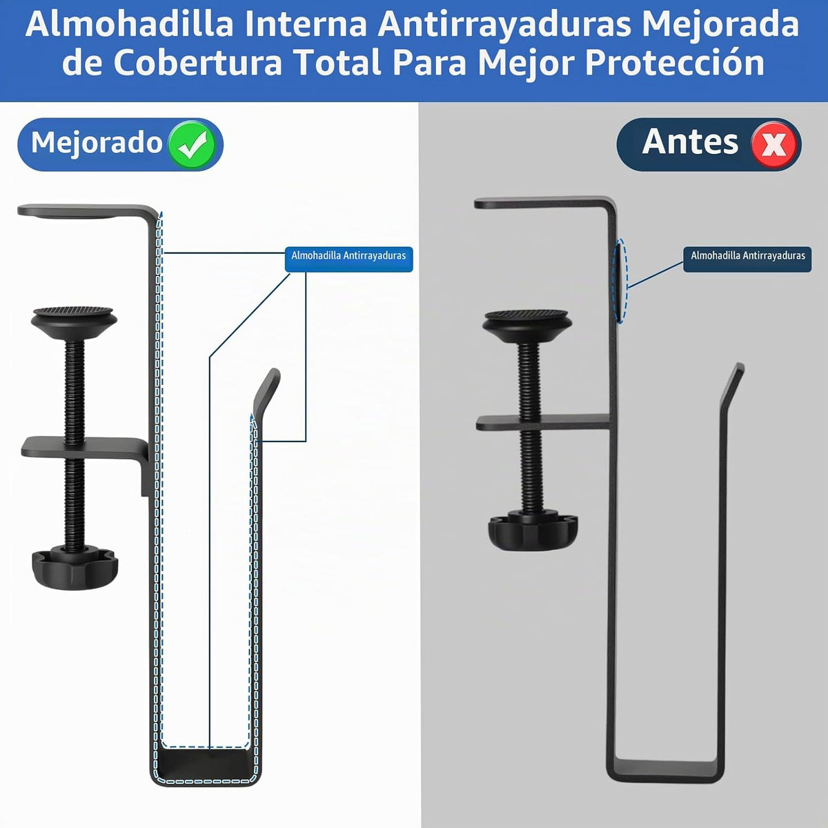 LUKETURE Soporte lateral ajustable para laptop, soporte para portát...