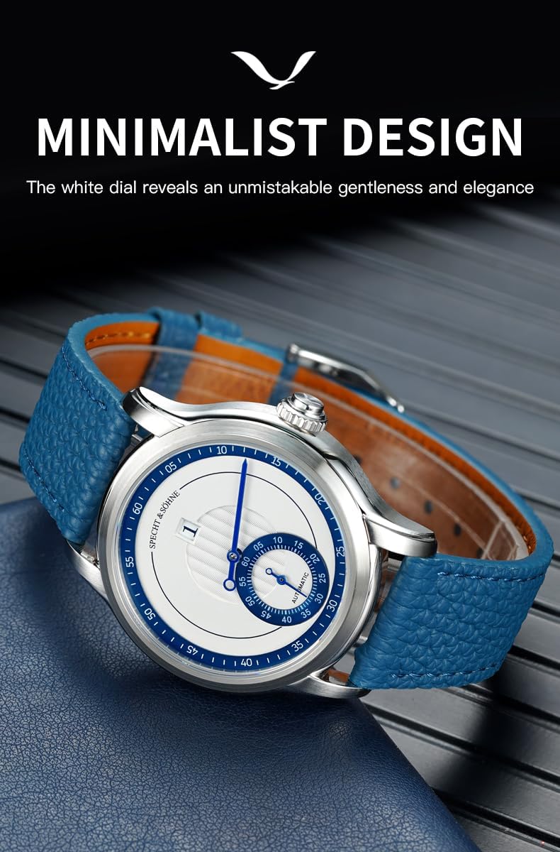 Specht & Söhne - Relojes automáticos para hombre, 1.535 in, reloj de hora de salto
