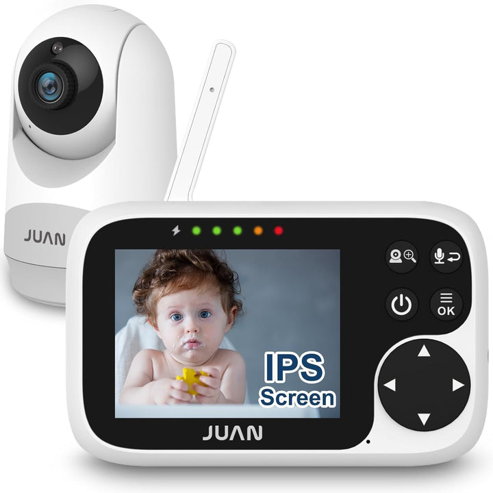 JUAN Monitor de video para bebés con cámara y audio, monitor de cám...