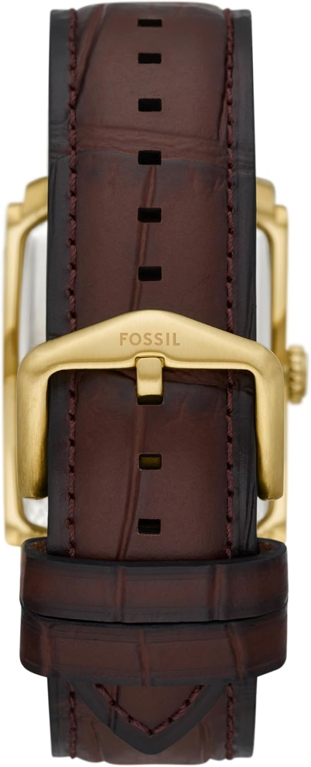 Fossil Reloj de tres manecillas de acero inoxidable de cuarzo Carraway para hombre