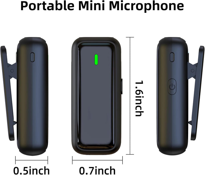 NPTCL Paquete de 2 micrófonos de solapa inalámbricos para iPhone 14...