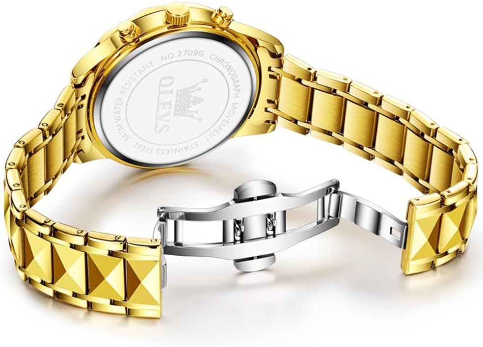 OLEVS Reloj para Hombres Clásico de Negocios en Acero Inoxidable Reloj para Hombre