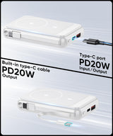 Batería Externa Magnética de 12000mAh para Cargador Portátil Magsaf...