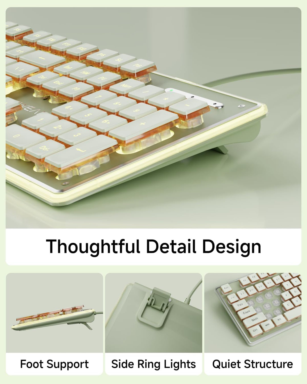 SEUNKWANG EWEADN GX710S Teclados Retroiluminados para Computadora,...