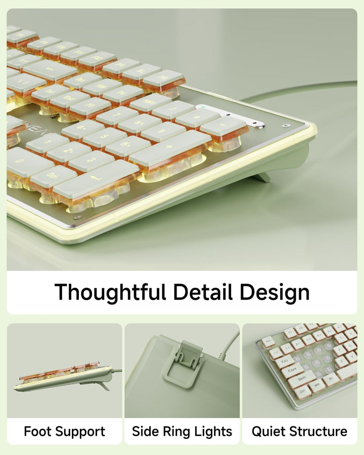 SEUNKWANG EWEADN GX710S Teclados Retroiluminados para Computadora,...