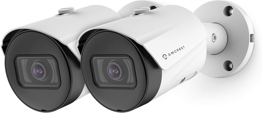 Amcrest Paquete de 2 cámaras POE UltraHD de 5 MP para exteriores de...