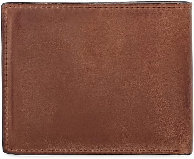 Fossil Men's Derrick Leather RFID-Blocking Bifold with Coin Poc...