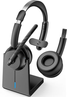 COSMUSIS Auriculares inalámbricos con micrófono para el trabajo, au...
