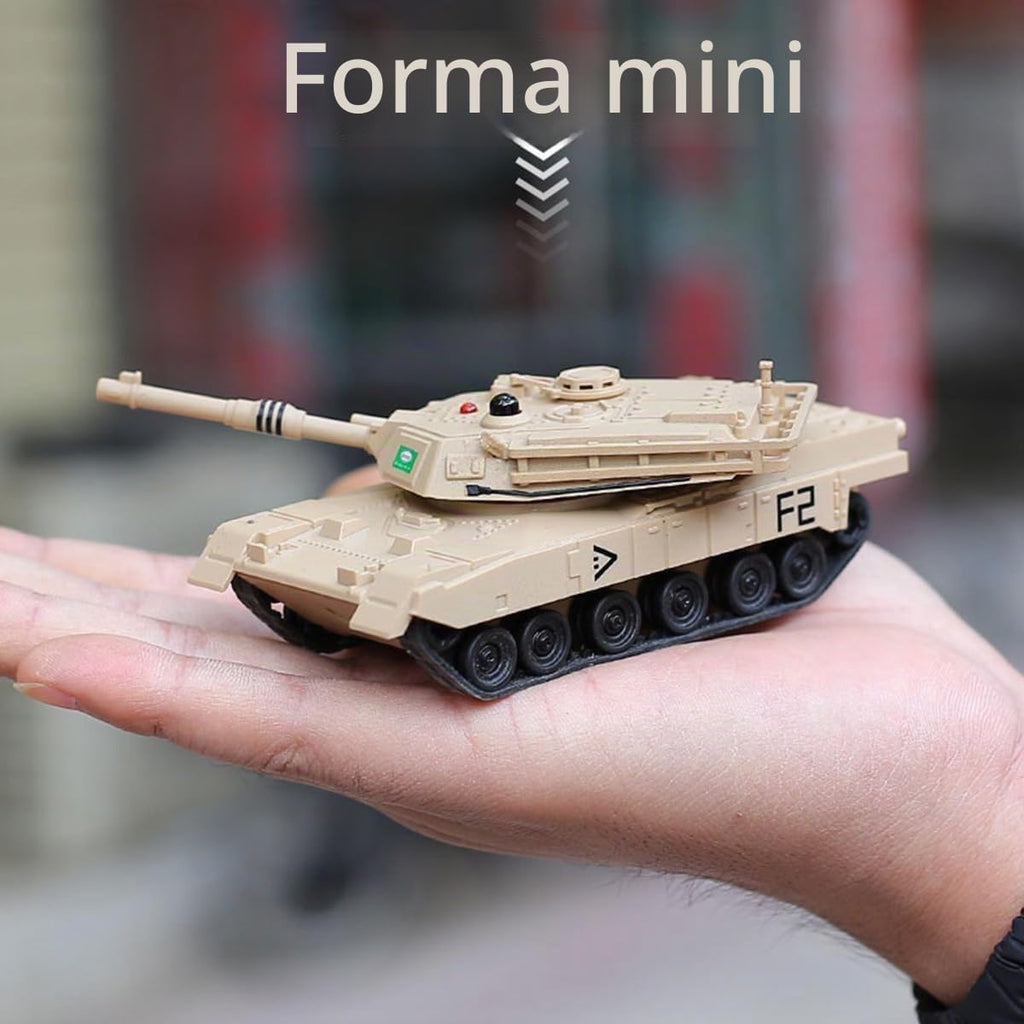 Mini tanque militar RC de 2.4 GHz con LED y torreta giratoria