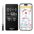 Termómetro inalámbrico inteligente WiFi para carne con alcance ilimitado, 7 sensores certificados NIST, precisión de ±0.5°F, Sub-1G (10 veces más fuerte que Bluetooth), APP y base digital