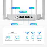 DBIT Enrutador WiFi Gigabit AC1200, 2.4 GHz + 5 GHz de doble banda...