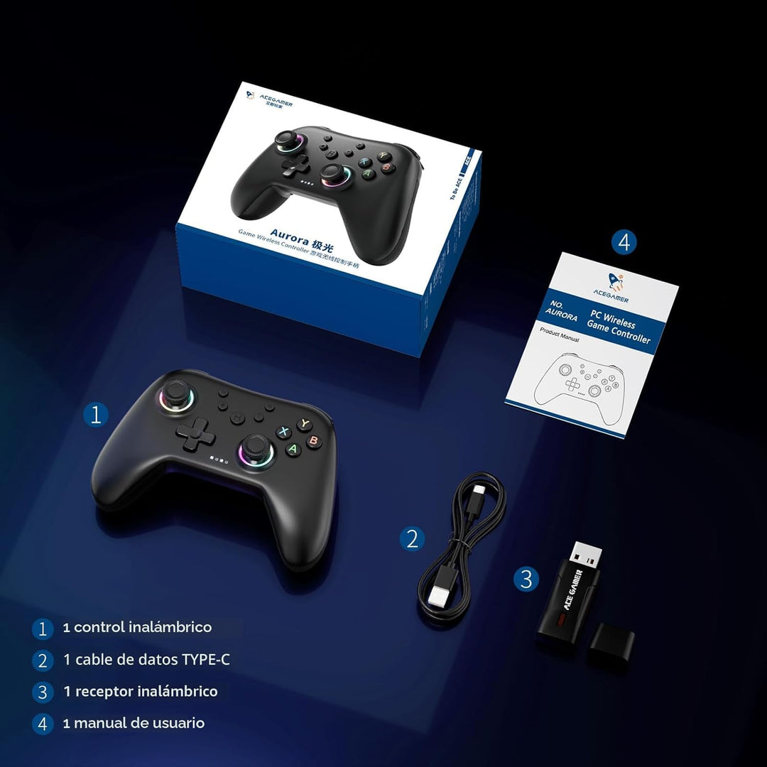 AceGamer Aurora II 2.4G Wireless Bluetooth Controller for PC\/Andro...