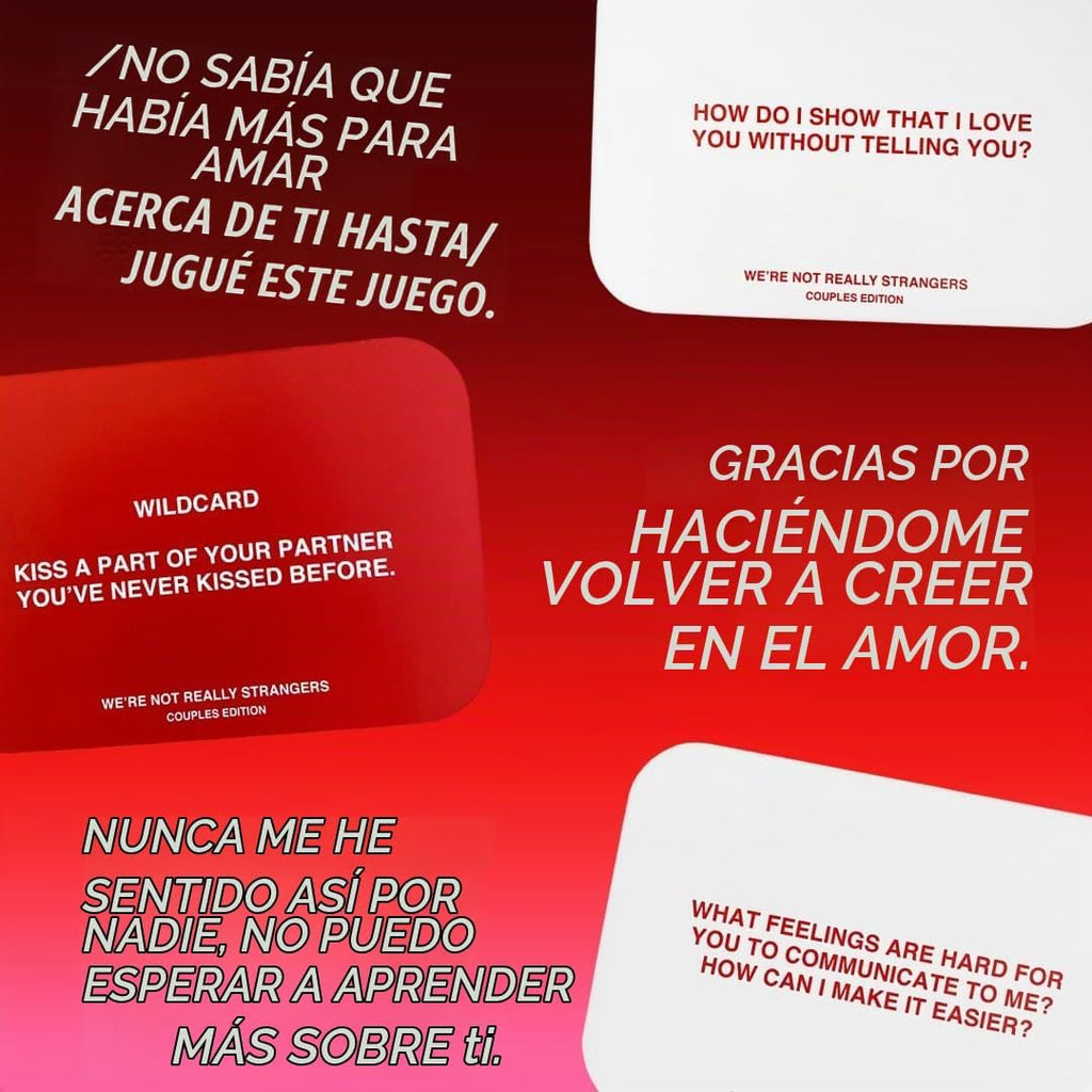 WE'RE NOT REALLY STRANGERS Edición para parejas, juego de cartas de