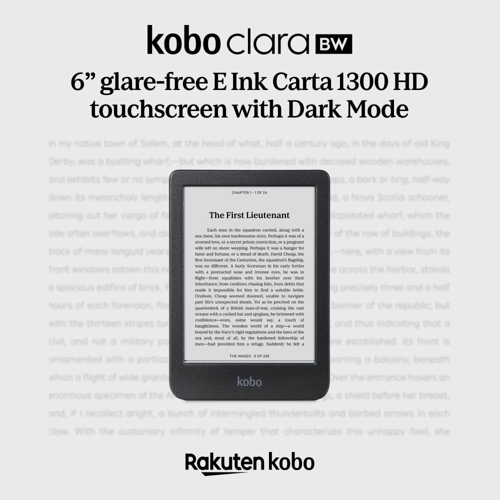 Kobo Clara BW eReader Pantalla táctil antideslumbrante